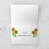 Feliz Cumpleaños Hija Zonnebloem Kaart (Binnen)