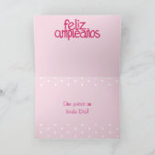 Feliz Cumpleaños hot pink Kaart (Binnen)