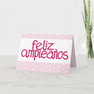 Feliz Cumpleaños hot pink Kaart