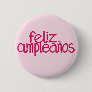 Feliz Cumpleaños hot roze Button