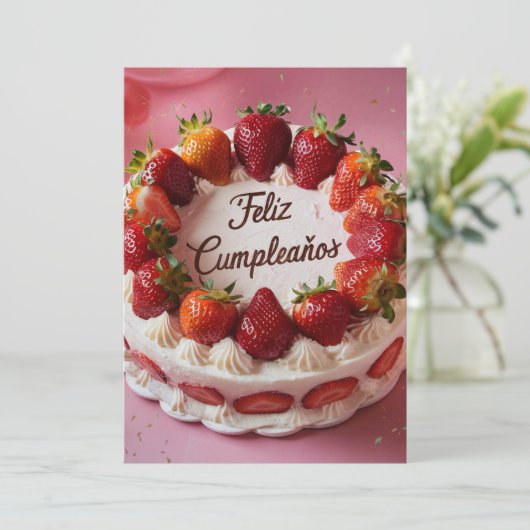 Feliz Cumpleaños Kaart (Staand voorkant)