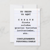 feliz cumpleanos kaart (Achterkant)