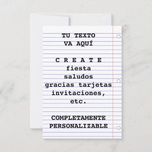 feliz cumpleanos kaart (Achterkant)