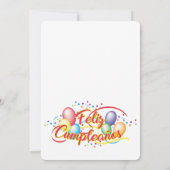 Feliz Cumpleaños Kaart (Achterkant)