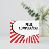 feliz cumpleanos komische zeepbel briefkaart (Staand voorkant)