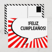 feliz cumpleanos komische zeepbel briefkaart (Voorkant / Achterkant)