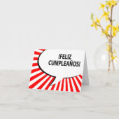 feliz cumpleanos komische zeepbel kaart (Gele Bloem)