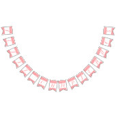 Feliz Cumpleaños - koraalkleur bunting vlag Vlaggetjes (Alle)