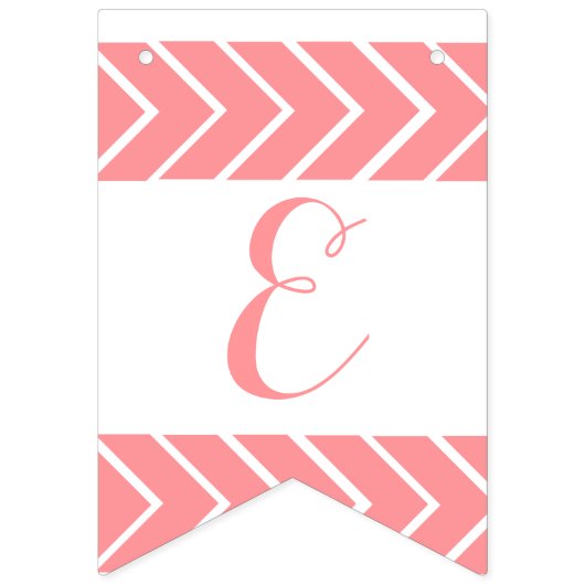 Feliz Cumpleaños - koraalkleur bunting vlag Vlaggetjes (Tweede vlag)