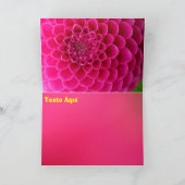 Feliz Cumpleaños - La Dalia Rosa Kaart (Binnen)