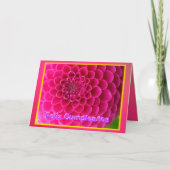 Feliz Cumpleaños - La Dalia Rosa Kaart (Voorkant)