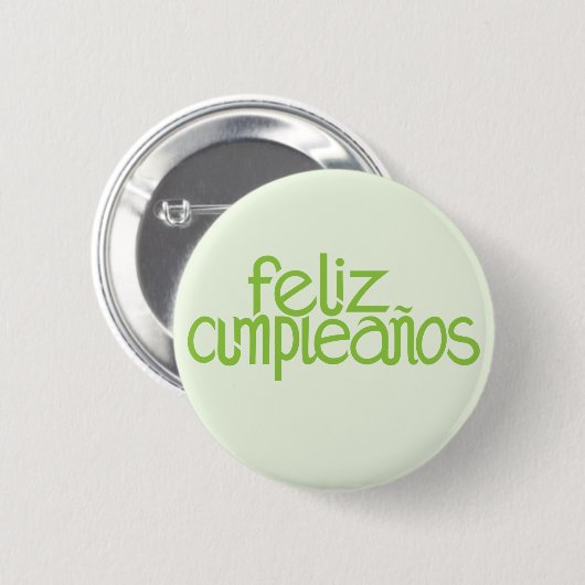 Feliz Cumpleaños limoen Button (Voorkant /achterkant)
