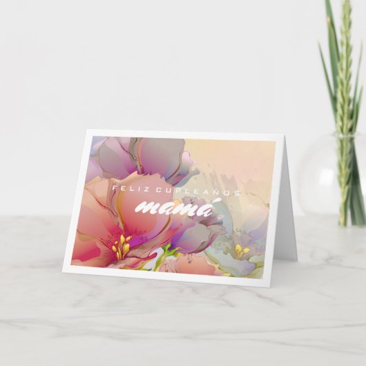 Feliz Cumpleaños Mamá. Kaarten voor het trapsverve (Voorkant)