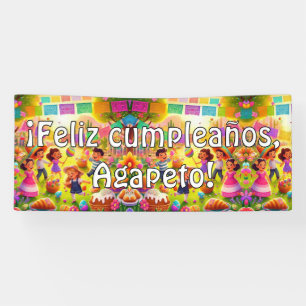 ¡Feliz cumpleaños! Mexicaanse Fiesta Ba Spandoek