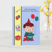 Feliz Cumpleaños mi pequeñoheld Kaart (Gele Bloem)