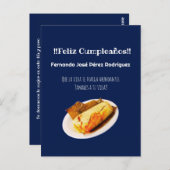 Feliz Cumpleaños naar El Comelón de Tamales Briefkaart (Voorkant / Achterkant)