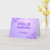 Feliz cumpleaños persoonlijke Spaanse verjaardag Kaart (Gele Bloem)