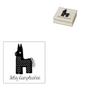 Feliz Cumpleaños Piñata Verjaardag Rubber Art Stem Rubberstempel (Gestempeld)