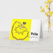 Feliz Cumpleaños - Que Cumplas Muchos Más Kaart (Gele Bloem)