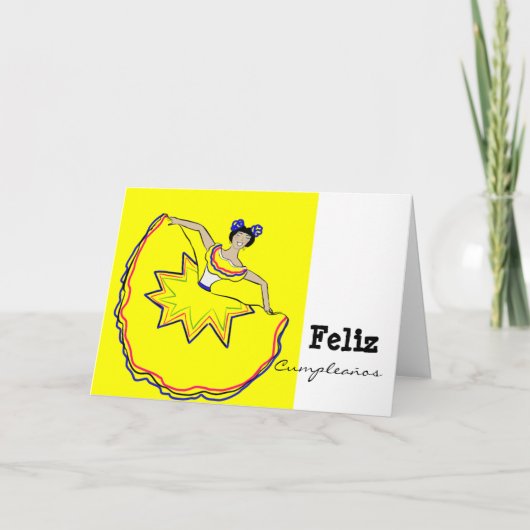 Feliz Cumpleaños - Que Cumplas Muchos Más Kaart (Voorkant)