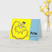 Feliz Cumpleaños - Que Cumplas Muchos Más Kaart (Gele Bloem)