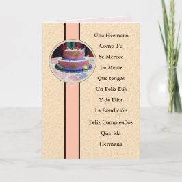 Feliz Cumpleaños Querida Hermana Kaart