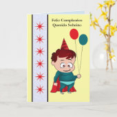 Feliz Cumpleaños Querido Sobrino Kaart (Gele Bloem)