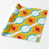 feliz cumpleanos retro cadeaupapier (Uitgerold)