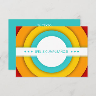 feliz cumpleanos retro kaart