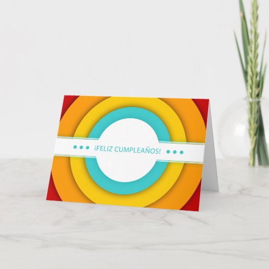 feliz cumpleanos retro kaart (Voorkant)