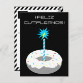 feliz cumpleanos rosquilla briefkaart (Voorkant / Achterkant)