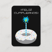feliz cumpleanos rosquilla visitekaartje (Voorkant)
