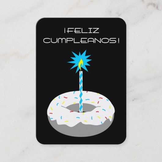 feliz cumpleanos rosquilla visitekaartje (Voorkant)