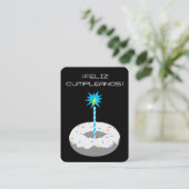 feliz cumpleanos rosquilla visitekaartje (Staand voorkant)