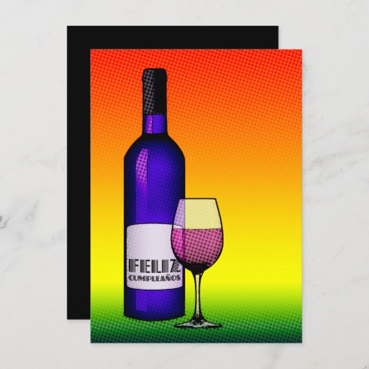 feliz cumpleanos salud kaart (Voorkant / Achterkant)