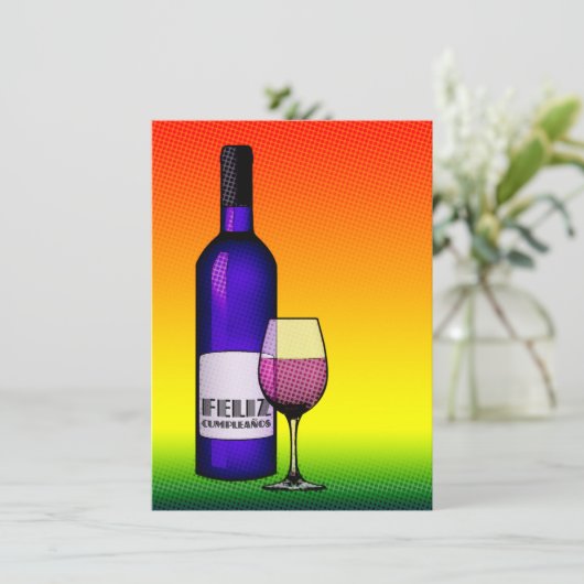 feliz cumpleanos salud kaart (Staand voorkant)