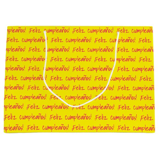 Feliz Cumpleaños Spaans Fiesta Groot Cadeauzakje (Voorkant)