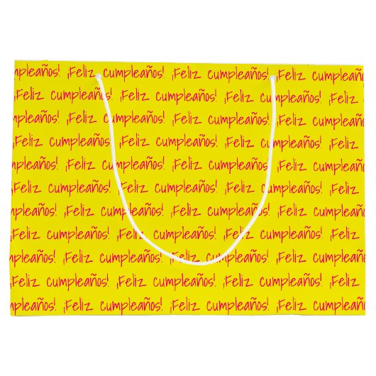 Feliz Cumpleaños Spaans Fiesta Groot Cadeauzakje (Achterkant)