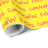 Feliz Cumpleaños Spaans Gelukkige Verjaardag Cadeaupapier (Rol Hoek)