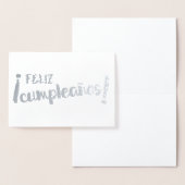 Feliz Cumpleaños Spaans Happy Birthday Brush Folie Kaarten (Display)