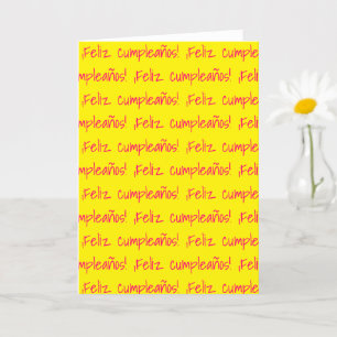 Feliz Cumpleaños Spaans Happy Birthday Fun Blank Kaart