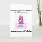 Feliz cumpleaños Spaans plezier Verjaardagstaart r Kaart (Achterkant)