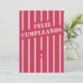 Feliz cumpleaños Spaans wenskaart (Staand voorkant)