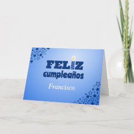 Feliz cumpleaños spaanse gepersonaliseerde verjaar kaart