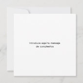 Feliz Cumpleaños! Spaanse verjaardag Kaart (Achterkant)