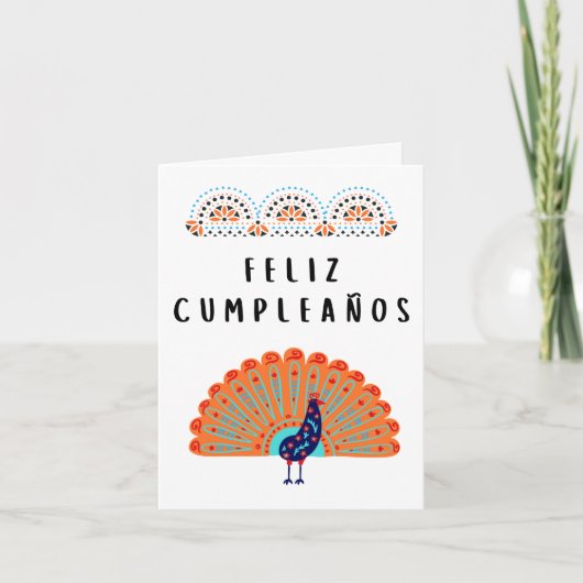 Feliz cumpleaños Spaanse verjaardag Kaart (Voorkant)