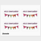 Feliz cumpleaños, Spaanse verjaardag Rechthoekige Sticker (Vel)