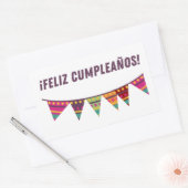 Feliz cumpleaños, Spaanse verjaardag Rechthoekige Sticker (Envelop)