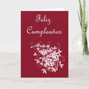 Feliz Cumpleaños Spain Birthday met bloemen Kaart