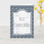 Feliz Cumpleaños Spain Boats Ship Birthday Kaart (Gele Bloem)